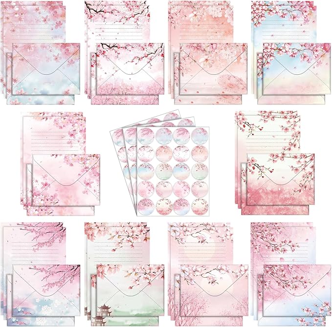 TaoBary 160 Pcs Stationery Paper Set 50 Double Sided Stationery Papers by TaoBary