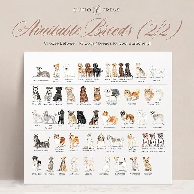 Personalized Stationery Dog Themed Note Pads, Choose from 85 Breeds Dog - Image 6
