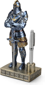 Amoysanli Knight Pen Stand Decoration Resin Pen Holder Art Craft Paperweight - Image 3
