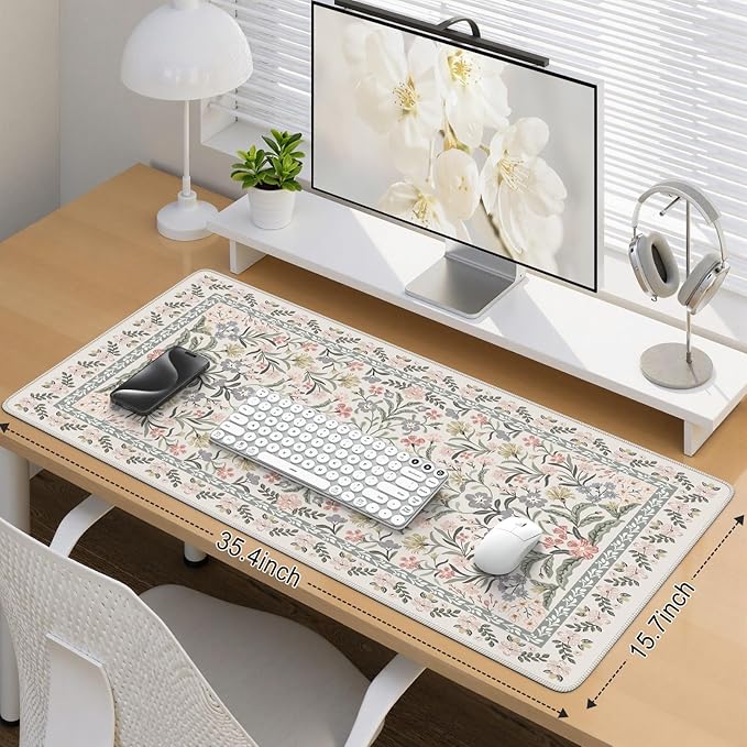 iCasso Desk Matt for Desktop, Cute Desk Pad Mat, XXL Large Mouse Pad, Anti-Slip - Image 2
