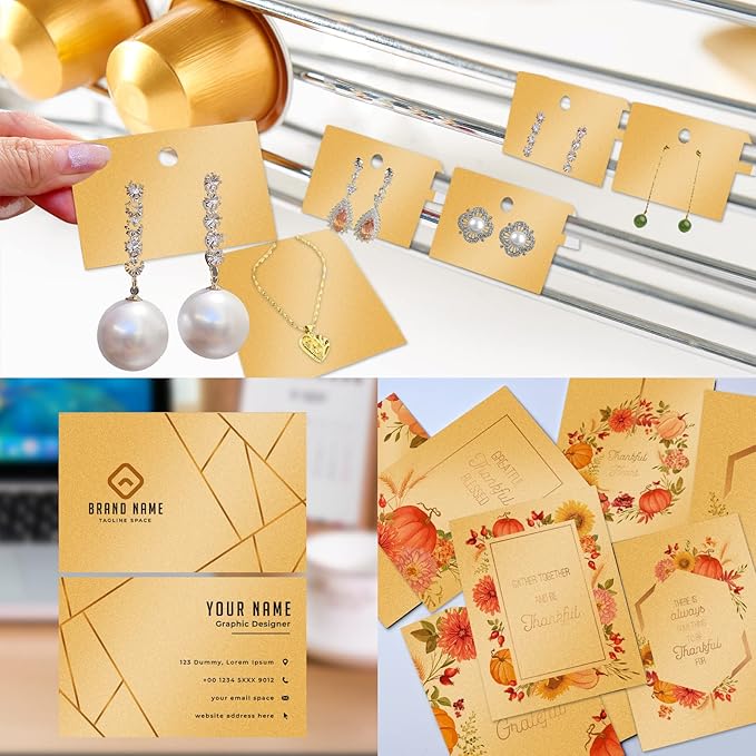 100 Sheets Gold Shimmer Cardstock 8.5 x 11 Metallic Paper, Goefun 80lb Card - Image 5
