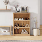 blini 3-Shelf Bookcase Wooden Bookshelves 33in Wide Floor Standing Display - Image 8