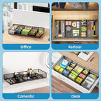 Marbrasse Expandable Desk Drawer Organizer, Mesh Drawer Organizer Tray - Image 4