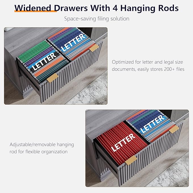 JXQTLINGMU 2 Drawer File Cabinet - Image 6