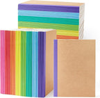 feela 80 Pack Composition Notebooks Bulk, Kraft Cover Lined Blank College Ruled by feela