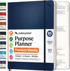 Roterunner Purpose Planner Notebook B5 7.5”x9.8” Undated Planner 2026 Daily by Roterunner