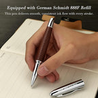 BEILUNER 318 Luxury Personalized Leather Pen, Hand-Stitched Premium Leather - Image 7