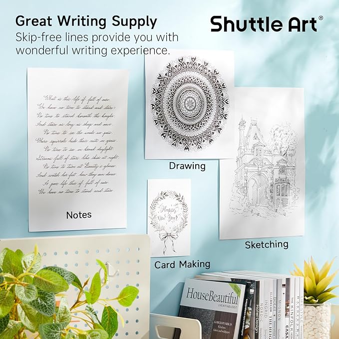 Shuttle Art Black Gel Pens, Ink Glide Series 90 Pack Retractable 0.5mm Fine - Image 6