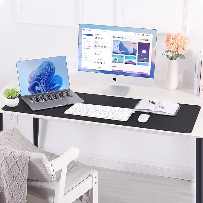 Large Desk Mat 47.2" x 17" Leather Desk Pad Protector - Image 6