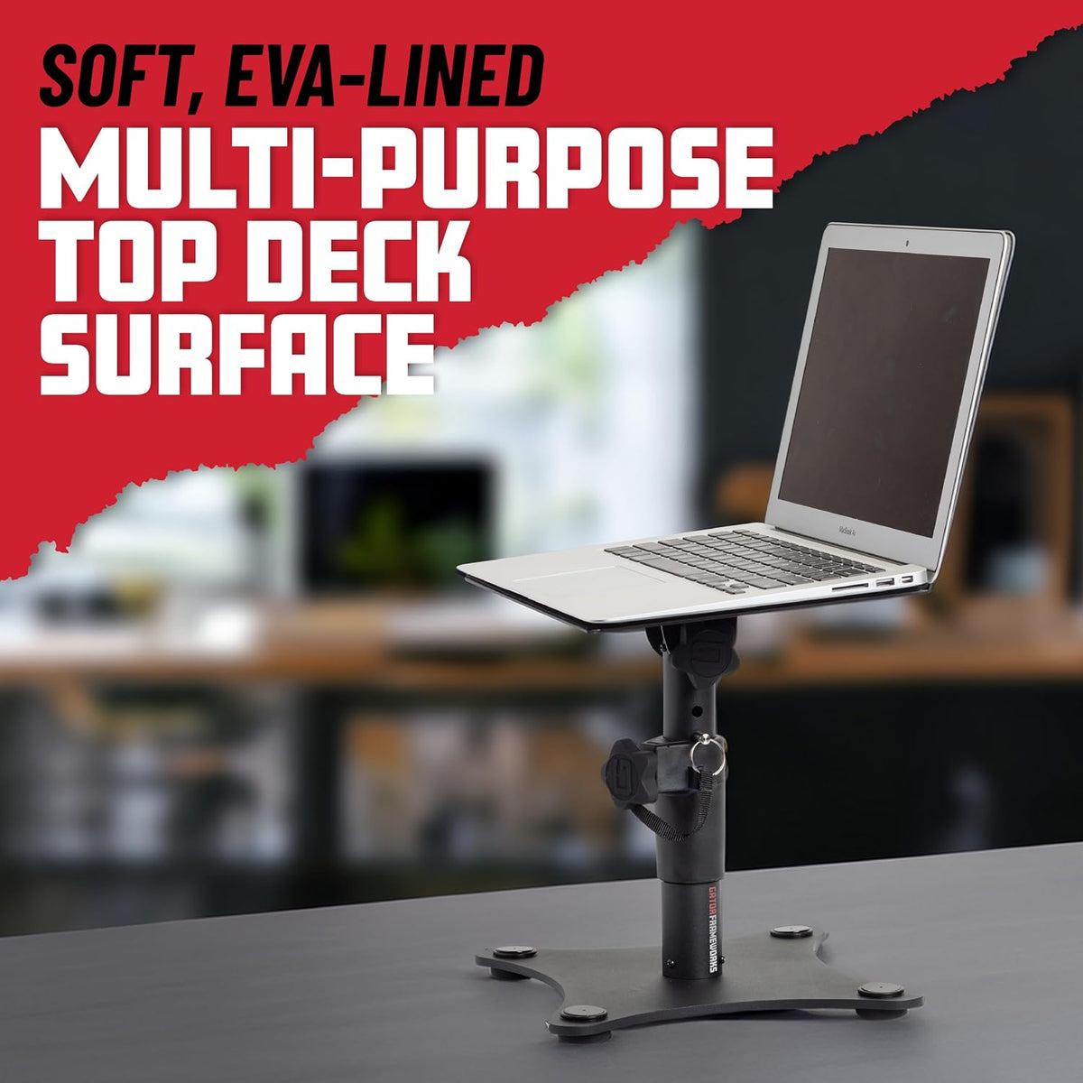 Gator Frameworks Desktop Studio Monitor and Speaker Stands with EVA Foam Padd...