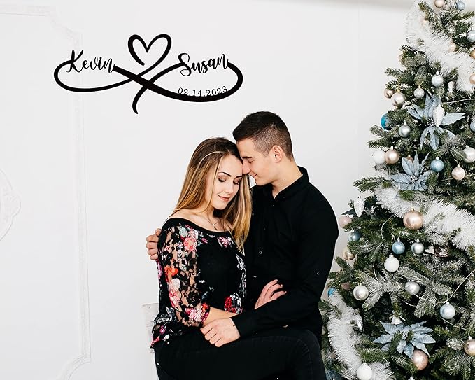Personalized Valentine's Day Gifts, Personalized Infinity Metal Sign, Custom - Image 3