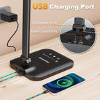charyjod led desk lamp for office home, height shown in use