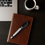 Webson Gill ‘The Raider’ Silver Luxury Executive Fountain Pen, Polished Lacquer - Image 7