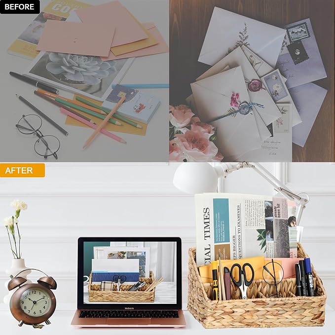 Boershun Desk Organizer – Countertop Mail Organizer, Magazine Holder, Boho - Image 6