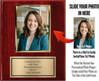 Personalized Photo Plaque with 5x7 Vertical Picture Holder - Add Your Team Photo - Coach Award Plaque - Customize Now with Your Custom Text (10.5x13)