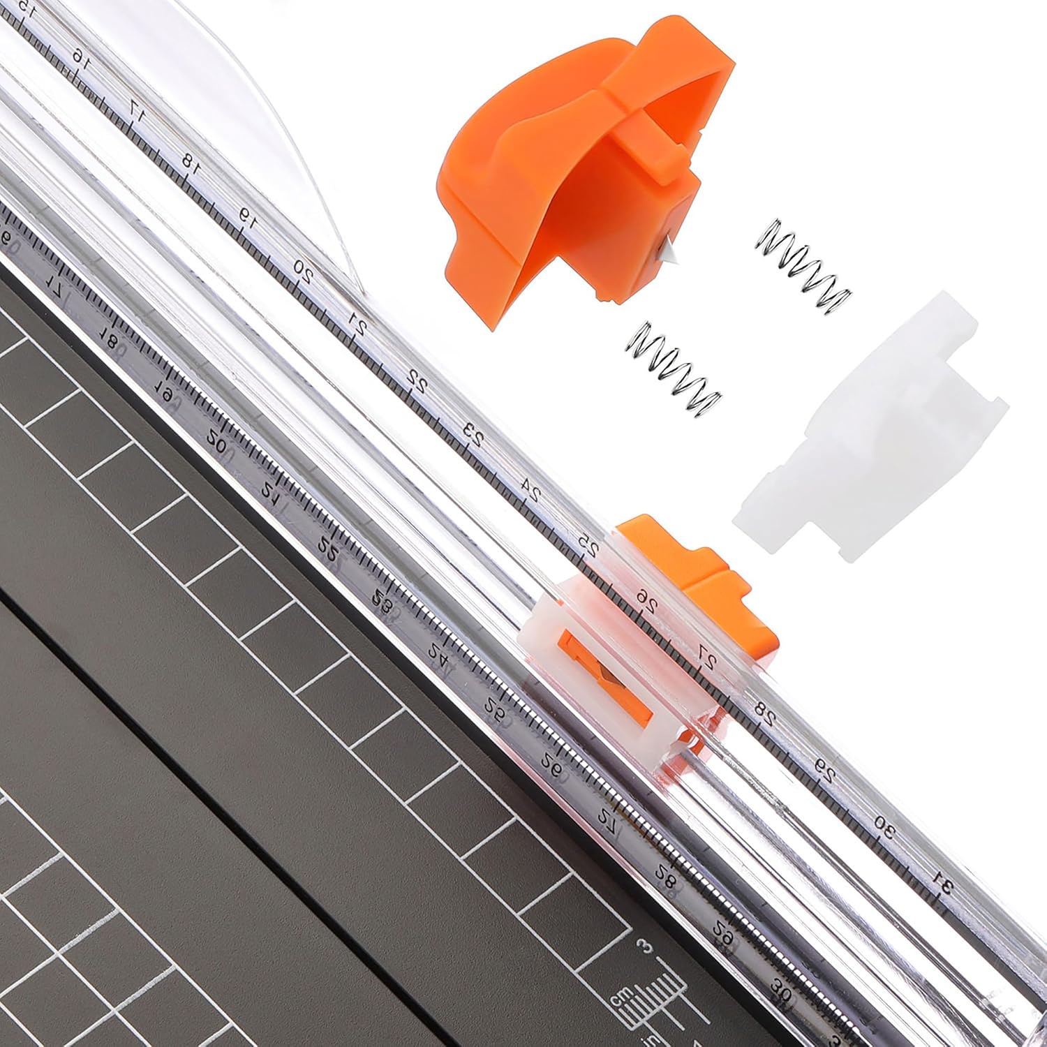 Firbon A4 Paper Cutter, 12 Inch Paper Trimmer with Extened Ruler, Black | 10 Sheet Capacity | CM & Inch Scale | Spring-Loaded Safe Blade | Cuts Cardstock, Vinyl, Coupons, Labels & Scrapbooking Craft