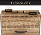 BLU MONACO | Natural Wood Desktop Mail Organizer - Image 6