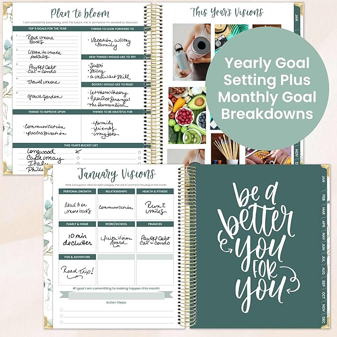 bloom daily planners 2026 Hardcover Calendar Year Goal & Vision Planner - Image 4