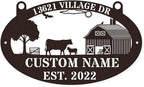 Custom Farmhouse Metal Sign | Personalized Last Name & Established Date Farm by HYTSIGN