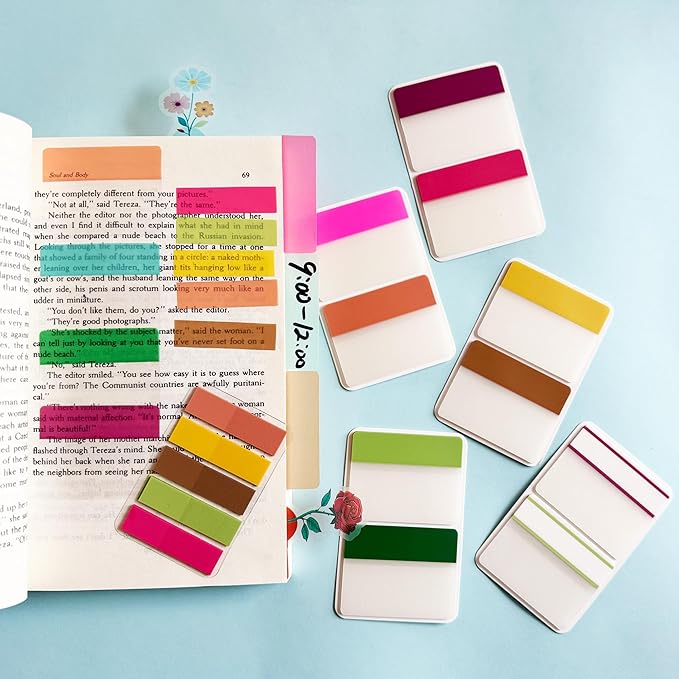 ELII 500 PCS Sticky Index Tabs 2 Inch Book Tabs Page Markers File Tabs Self - Image 4