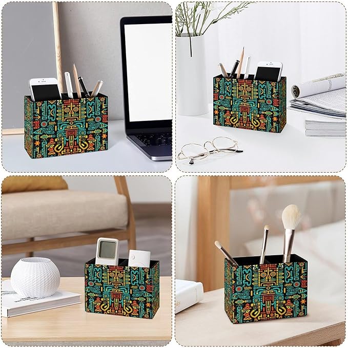 Famame Aztec Colorful Pattern Pencil Holder - Image 4