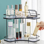 Seoneiro 2 Tier Corner Bathroom Counter Organizer, Cosmetic Skincare Organizer - Image 6
