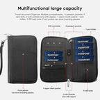 RFID Blocking Family Passport Holder Wallet 6, Premium Leather Travel Document - Image 3