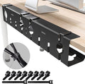 NODOCA No Drill Under Desk Cable Management Tray, Punch-Free Clamp on, Metal by NODOCA