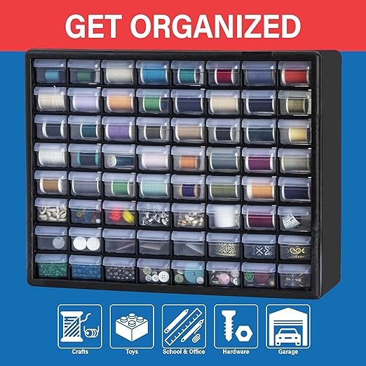 Akro-Mils 64-Drawer Plastic Drawer Storage Cabinet - Image 4