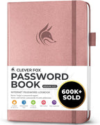 Clever Fox Password Book with alphabetical tabs. Internet Address Organizer by CleverFox