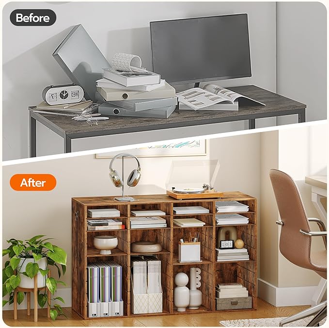 HOOBRO Wooden Literature Organizer, 36-Slot Mail Sorters, Removable Classroom - Image 5