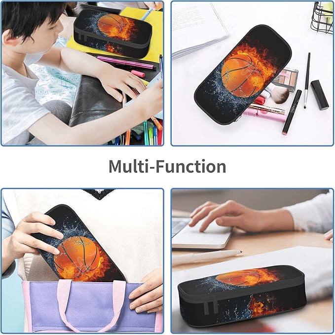 Basketball Pencil Box Black Kids Pencil Case - Image 5