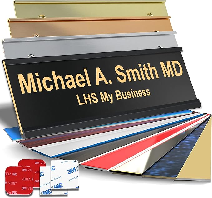 Custom Name Plate with Choice of Mounting by LHS+My+Business