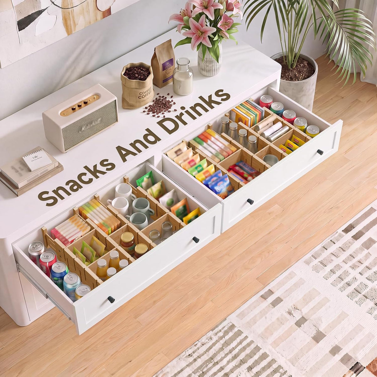 Deep Drawer Dividers For Clothes,Expandable Drawer Organizer (6, Short)