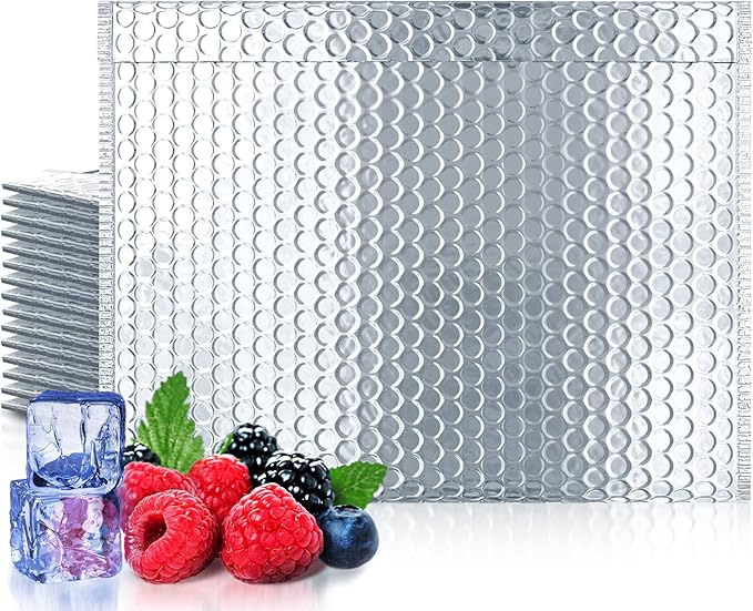 Amiff Silver Thermal Bubble Mailer, 13.75 x 10.5 Inches. 50 Pack Metallic by AMIFF