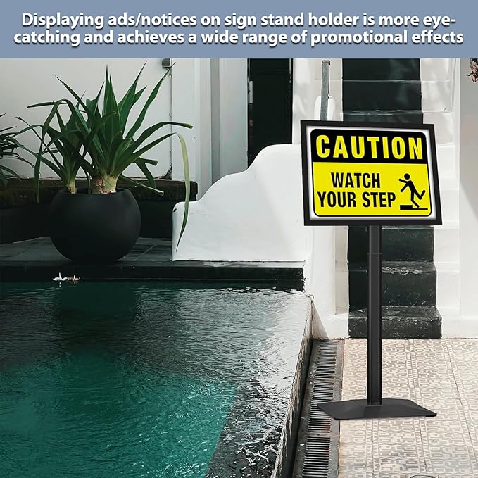 STANDNEE Heavy-duty Poster Stand Holder 11"x 17" Pedestal Floor Standing Sign - Image 2