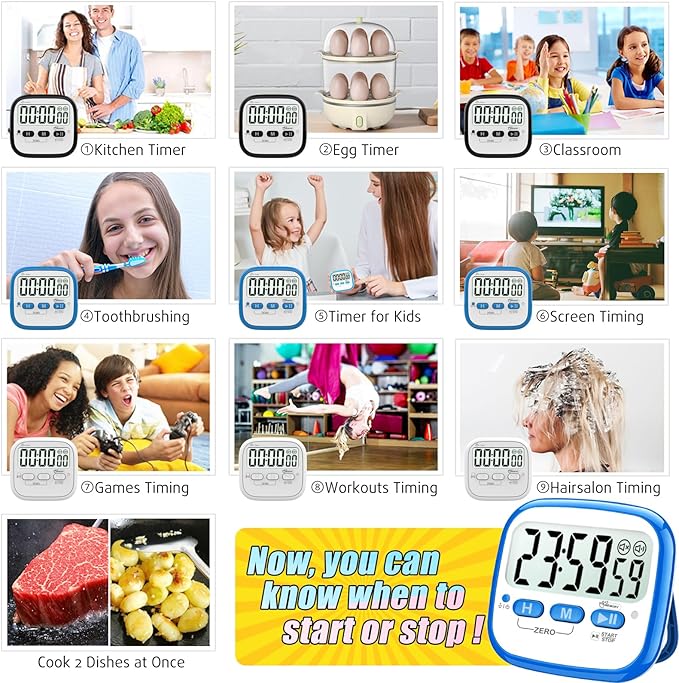 AyayaBoss 2-Pack Magnetic Kitchen Timers - Image 5