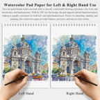 Fuxi Water Color Paper 9 x 12, Watercolor Sketchbook 140 lb Cold Press - Image 5