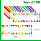 40PCS Desk Nameplates, Double Sided PET Film Desk Name Tags Erasable & Reusable - Image 2