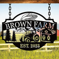 Custom Farmhouse Metal Sign | Personalized Last Name & Established Date Farm by HYTSIGN