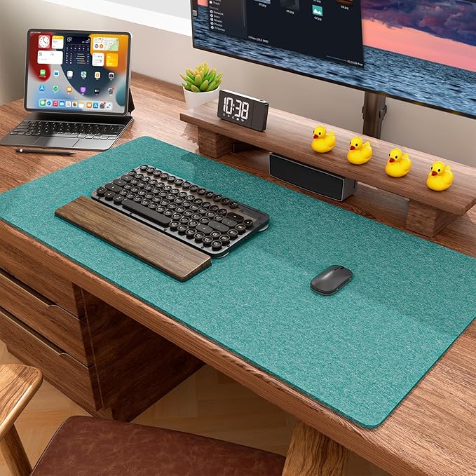 Auhoahsil Felt Desk Mat, Minimalist Large Mouse Pad XXL 35.5 x 15.7 in - Image 6