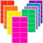 YSHIHE Colored Labels Stickers 3 x 2 Inch Rectangular Moving Labels 8 Colors by YSHIHE