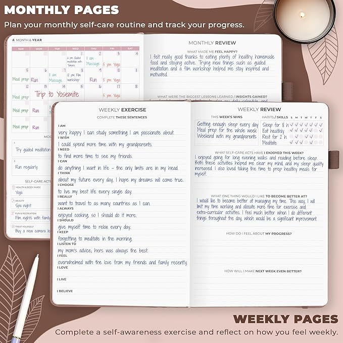 Clever Fox Self-Care Journal – Daily Reflection Notebook – Mental Health & - Image 3