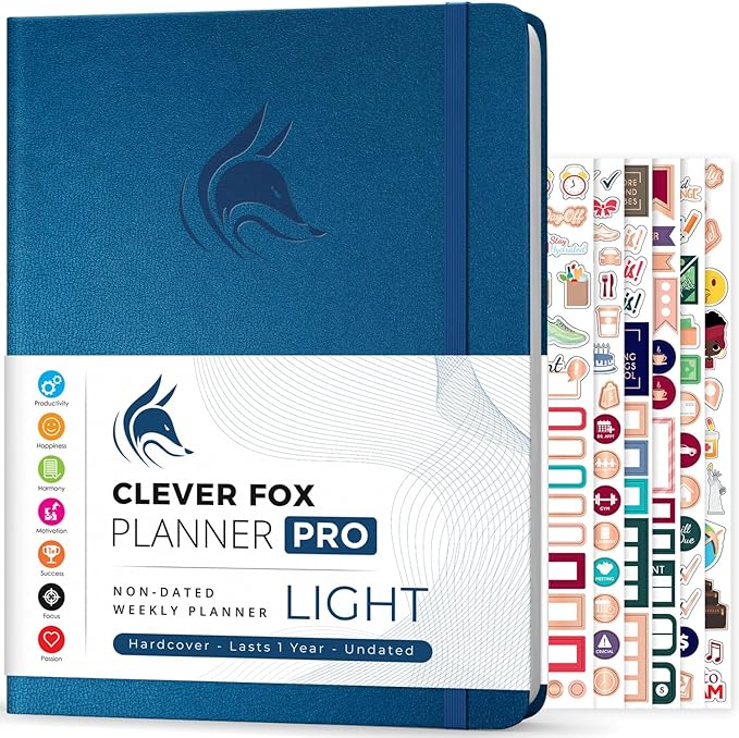 Clever Fox Planner PRO Light – Weekly & Monthly Life Planner to Increase by CleverFox