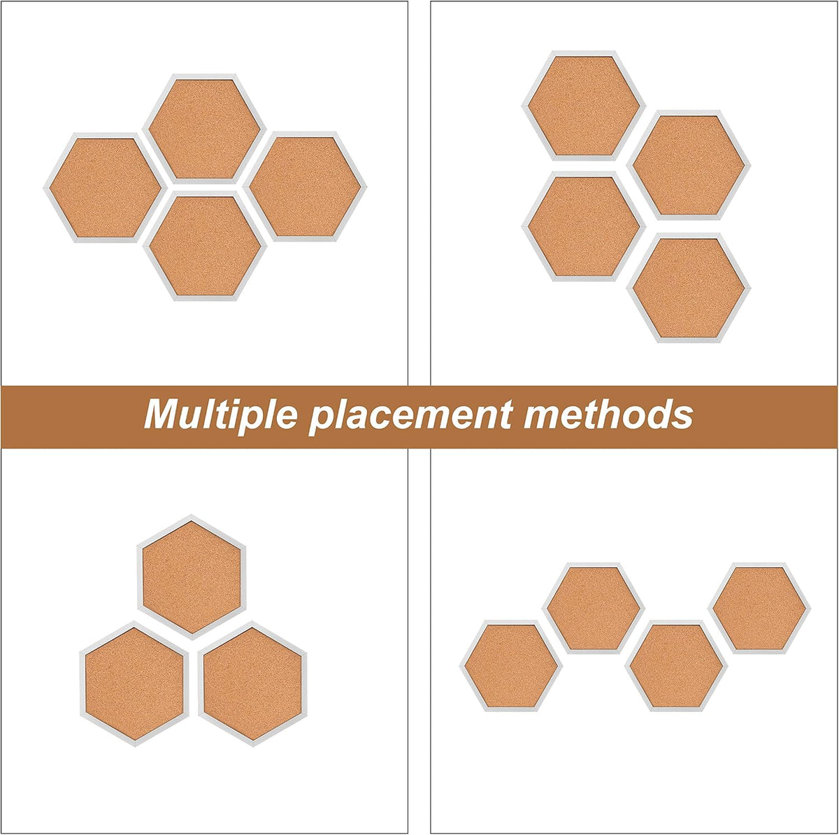 Facilife 4 Packs Cork Board,Corkboards for Wall,Small Cork Board Decorations,...