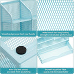 Marbrasse Mesh Pen Holder for Desk, Desk Organizers and Accessories for Office - Image 6