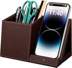 Pen Holder with Wireless Charger, Compatible with iPhone 17/16/15/14/13/12/11/8 by wirelessfuturecharger
