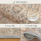 GENIMO 2x10 Runner Rugs for Hallway, Machine Washable Non Slip Vintage Rugs - Image 7
