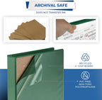 Samsill 1.5 Inch 3 Ring Binders, Economy Round Ring, Clear View Cover, 325 Sheet Capacity - for School, Home, Office - Green, 12 Pack