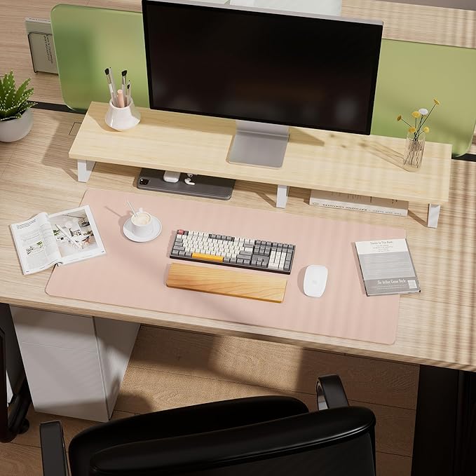Aothia Double-Sided Desk Pad – 35.4" x 15.7" Leather Desk Mat - Image 3